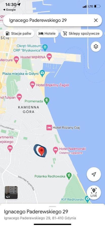 Apartament 4 Pory Roku Przy Plazy Z Widokiem Na Morze กดิเนีย ภายนอก รูปภาพ