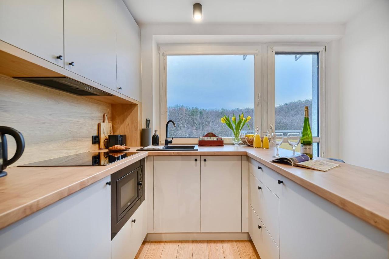 Apartament 4 Pory Roku Przy Plazy Z Widokiem Na Morze กดิเนีย ภายนอก รูปภาพ